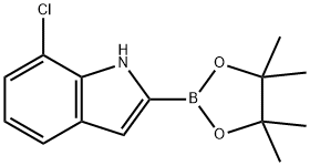 7-Chloroindole-2-boronic acid, pinacol ester Structure