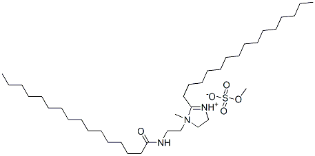 4,5-dihydro-1-methyl-1-[2-[(1-oxohexadecyl)amino]ethyl]-2-(pentadecyl)-1H-imidazolium methyl sulphate Struktur