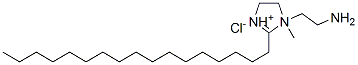 1-(2-aminoethyl)-2-heptadecyl-4,5-dihydro-1-methyl-1H-imidazolium chloride Struktur