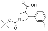 4-(3'-FLUORO)PHENYL-3-CARBOXY-1-BOC-PYRROLIDINE Struktur
