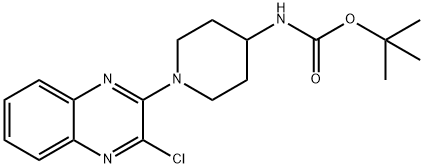 [1-(3-Chloro-quinoxalin-2-yl)-piperidin-4-yl]-carbaMic acid tert-butyl ester, 98+% C18H23ClN4O2, MW: 362.86 Struktur