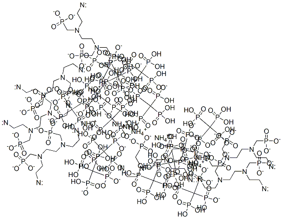heptaammonium pentahydrogen [ethane-1,2-diylbis[[(phosphonatomethyl)imino]ethane-2,1-diylnitrilobis(methylene)]]tetrakisphosphonate  Struktur