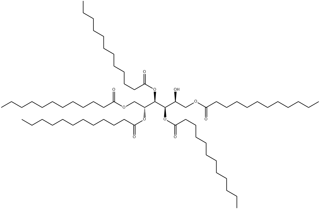 D-glucitol 1,3,4,5,6-pentalaurate Struktur