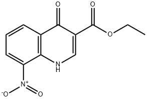 8-硝基-4-氧代-3,4-二氫喹啉-3-羧酸乙酯 結(jié)構(gòu)式