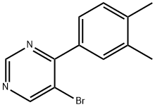 5-Bromo-4-(3,4-dimethylphenyl)pyrimidine Struktur
