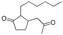 2-hexyl-3-(2-oxopropyl)cyclopentan-1-one Struktur