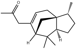 [3R-(3alpha,3abeta,7beta,8aalpha)]-1-(2,3,4,7,8,8a-hexahydro-3,8,8-trimethyl-1H-3a,7-methanoazulen-6-yl)acetone Struktur
