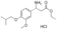 ethyl 3-amino-3-(4-isobutoxy-3-methoxyphenyl)propanoate hydrochloride Struktur