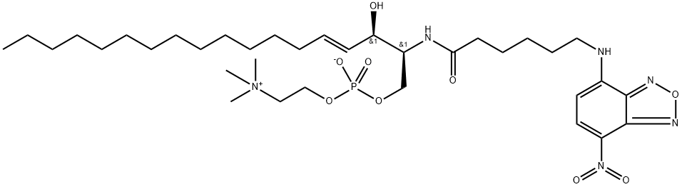6-((N-(7-NITROBENZ-2-OXA-1,3-DIAZOL-4-YL)AMINO)-HEXANOYL)SPHINGOSYL PHOSPHOCHOLINE Struktur