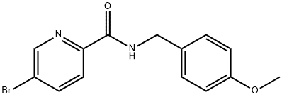 5-Bromo-N-(4-methoxybenzyl)picolinamide Struktur