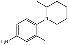 3-Fluoro-4-(2-methyl-1-piperidinyl)aniline Struktur