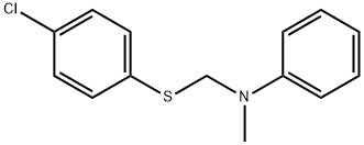 N-Methyl-N-[[(4-chlorophenyl)thio]methyl]benzenamine Struktur