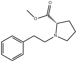 (2S)-1-(2-フェニルエチル)ピロリジン-2-カルボン酸メチル 化學(xué)構(gòu)造式