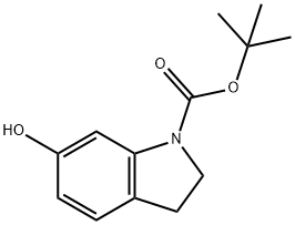 1H-INDOLE-1-CARBOXYLIC ACID,2,3-DIHYDRO-6-HYDROXY-,1,1-DIMETHYLETHYL ESTER Struktur