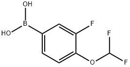 4-difluoromethoxy-3-fluoro-benzeneboronic acid Struktur