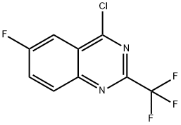 QUINAZOLINE, 4-CHLORO-6-FLUORO-2-(TRIFLUOROMETHYL)- Struktur