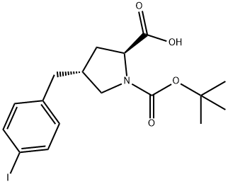 反-BOC-4-(4-碘芐基)-L-脯氨酸, 959573-98-9, 結(jié)構(gòu)式
