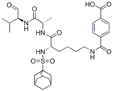 N(alpha)-(1-adamantanesulfonyl)-N(epsilon)-(4-carboxybenzoyl)lysyl-alanyl-valinal Struktur