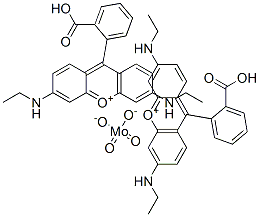 Xanthylium, 9-(2-carboxyphenyl)-3,6-bis(ethylamino)-, molybdate Struktur