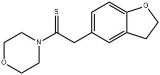 2-(2,3-dihydrobenzofuran-5-yl)-1-Morpholinoethanethione Struktur