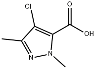 吡唑-5-羧酸,4-氯-1,3-二甲基- 結(jié)構(gòu)式