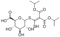 1-mercapto-2,2-di-(isopropoxycarbonyl)ethenyl-1-thioglucosiduronic acid Struktur