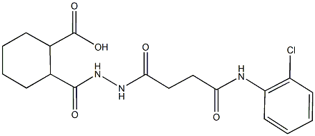 2-({2-[4-(2-chloroanilino)-4-oxobutanoyl]hydrazino}carbonyl)cyclohexanecarboxylic acid Struktur
