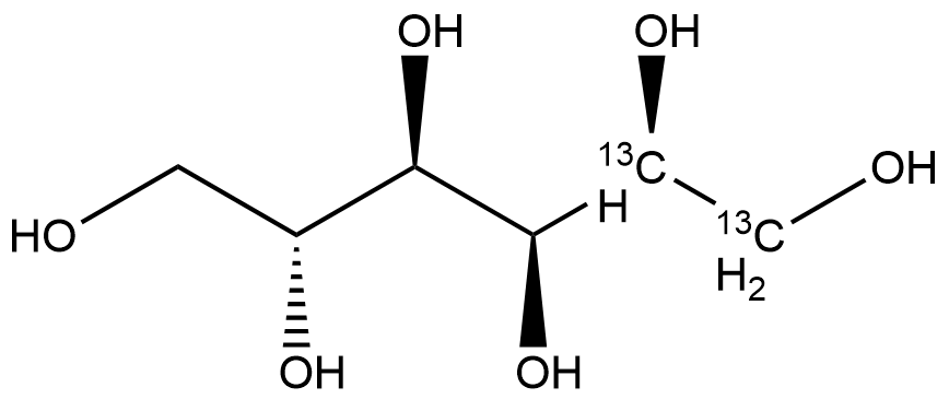 D-[5,6-13C2]GLUCITOL Struktur