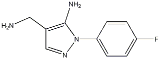 4-(aminomethyl)-1-(4-fluorophenyl)-1H-pyrazol-5-amine Struktur