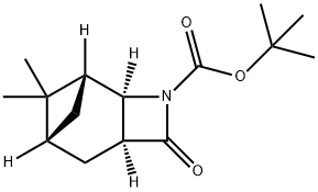 (1R,2R,5S,7R)-N-TERT-BUTOXYCARBONYL-8,8-DIMETHYL-3-AZATRICYCLO[5.1.1.0(2,5)]NONAN-4-ONE Struktur