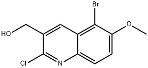 5-BROMO-2-CHLORO-6-METHOXYQUINOLINE-3-METHANOL Struktur