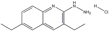 3,6-Diethyl-2-hydrazinoquinoline hydrochloride Structure
