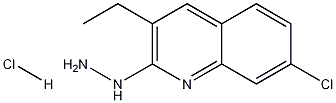 7-Chloro-3-ethyl-2-hydrazinoquinoline hydrochloride Structure