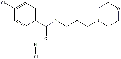 Benzamide, 4-chloro-N-(3-(4-morpholinyl)propyl)-, monohydrochloride Structure
