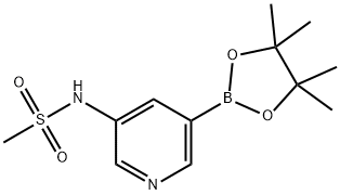 N-(5-(4,4,5,5-tetramethyl-1,3,2-dioxaborolan-2-yl)pyridin-3-yl)methanesulfonamide Structure