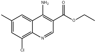 4-Amino-8-chloro-6-methylquinoline-3-carboxylic acid ethyl ester Struktur
