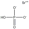 Strontium hydrogen orthophosphate Struktur