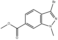Methyl 3-bromo-1-methylindazole-6-carboxylate Structure