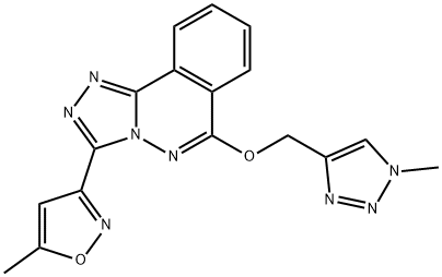 3-(5-Methylisoxazol-3-yl)-6-[(1-methyl-1H-1,2,3-triazol-4-yl)methoxy][1,2,4]triazolo[3,4-a]phthalazine Struktur