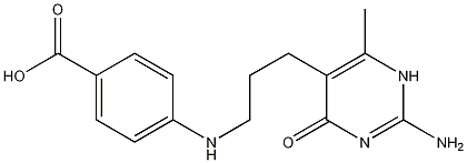 4-[3-(2-amino-4-keto-6-methyl-1H-pyrimidin-5-yl)propylamino]benzoic acid Structure