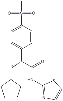 (2R)-3-環(huán)戊基-2-[4-(甲基磺?；?苯基]-N-(噻唑-2-基)丙酰胺, 300353-13-3, 結(jié)構(gòu)式