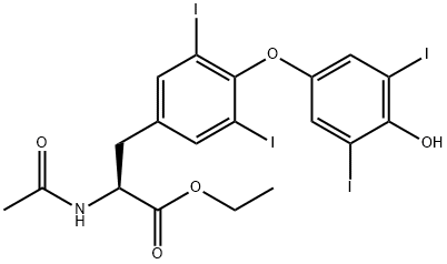 N-乙酰-L-甲狀腺素乙酯 結構式