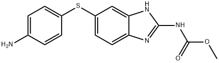 N-[6-[(4-Aminophenyl)thio]-1H-benzimidazol-2-yl]-carbamic acidmethylester Struktur