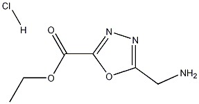 Ethyl5-(aminomethyl)-1,3,4-oxadiazole-2-carboxylatehydrochloride Struktur