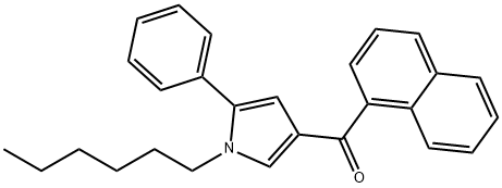 (1-hexyl-5-phenyl-1H-pyrrol-3-yl)(naphthalen-1-yl)methanone Struktur