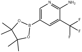 2-Amino-3-(trifluoromethyl)pyridine-5-boronic acid pinacol ester Struktur