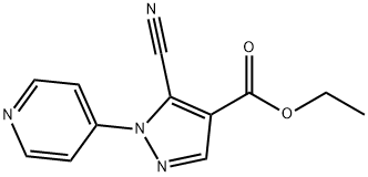 ethyl 5-cyano-1-(pyridin-4-yl)-1H-pyrazole-4-carboxylate Struktur