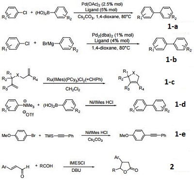 Reaction of 1,3-Bis(2,4,6-trimethylphenyl)imidazolium chloride Reaction of 1,3-Bis(2,4,6-trimethylphenyl)imidazolium chloride