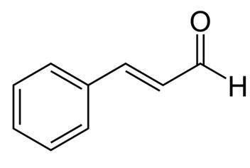 the chemical structure of Cinnamaldehyde the chemical structure of Cinnamaldehyde