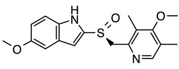structure of esomeprazole structure of esomeprazole